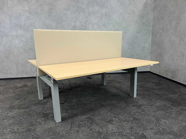 Elektrisch zit-sta duo bureau met tussenschot 160x80 - afbeelding 4 van  17