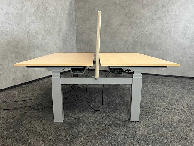 Elektrisch zit-sta duo bureau met tussenschot 160x80 - afbeelding 6 van  17