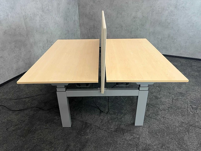 Elektrisch zit-sta duo bureau met tussenschot 160x80 - afbeelding 7 van  17