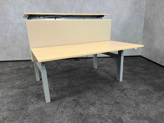 Elektrisch zit-sta duo bureau met tussenschot 160x80 - afbeelding 10 van  17
