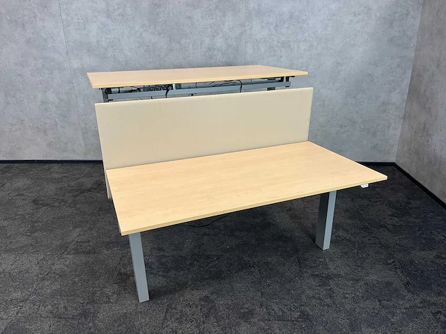 Elektrisch zit-sta duo bureau met tussenschot 160x80 - afbeelding 11 van  17