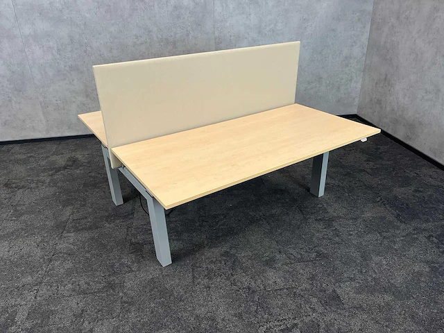 Elektrisch zit-sta duo bureau met tussenschot 160x80 - afbeelding 5 van  15