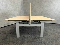 Elektrisch zit-sta duo bureau met tussenschot 160x80 - afbeelding 6 van  15