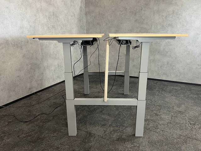 Elektrisch zit-sta duo bureau met tussenschot 160x80 - afbeelding 15 van  17