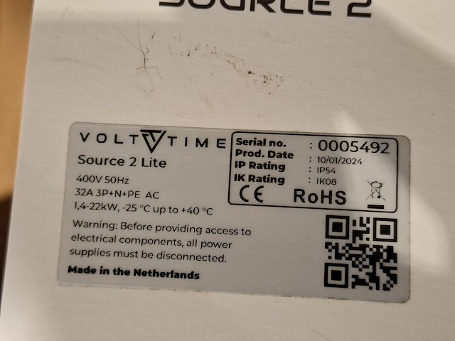 Elektrische auto lader volt time, source 2 cable, wit, bouwjaar 2024 - afbeelding 5 van  5