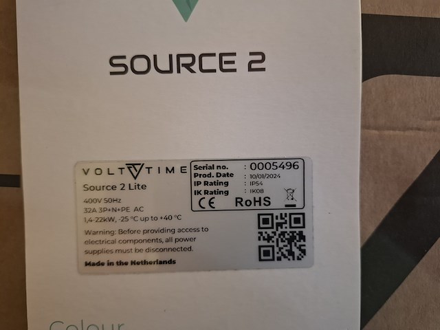 Elektrische auto lader volt time, source 2 lite cable, wit, bouwjaar 2024 - afbeelding 3 van  5