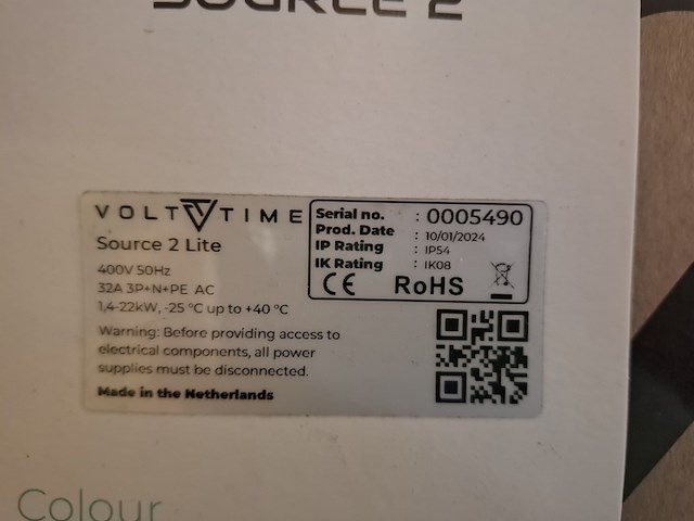 Elektrische auto lader volt time, source 2 lite socket, wit, bouwjaar 2024 - afbeelding 3 van  5