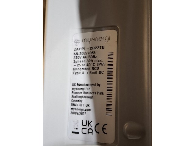 Elektrische auto lader zappi, 2h22tb, bouwjaar 2022 - afbeelding 4 van  6