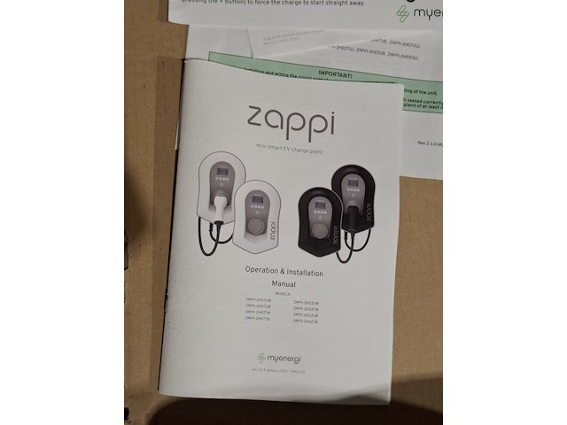 Elektrische auto lader zappi, 2h22tb, bouwjaar 2022 - afbeelding 3 van  4
