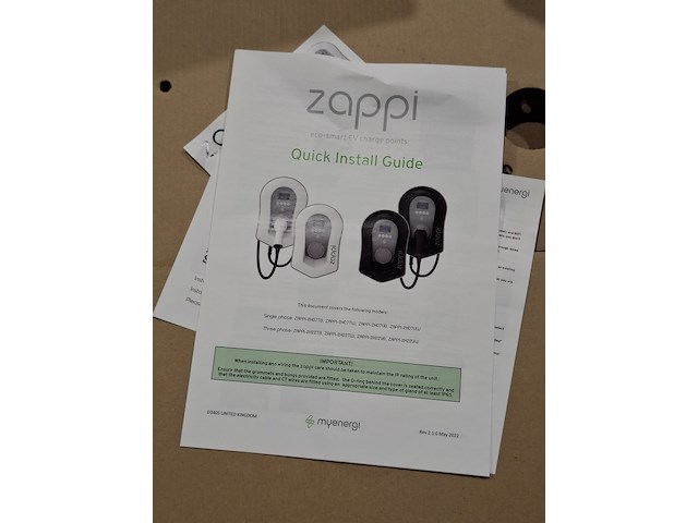 Elektrische auto lader zappi, 2h22tb, bouwjaar 2022 - afbeelding 3 van  3