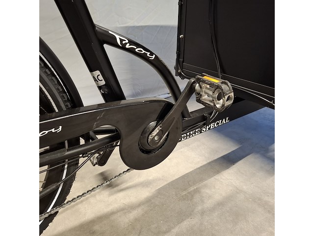 Elektrische bakfiets | driewieler, troy bikes / vogue, zwart - afbeelding 2 van  25
