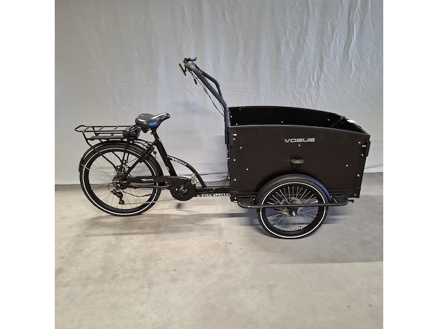 Elektrische bakfiets | driewieler, troy bikes / vogue, zwart - afbeelding 1 van  25