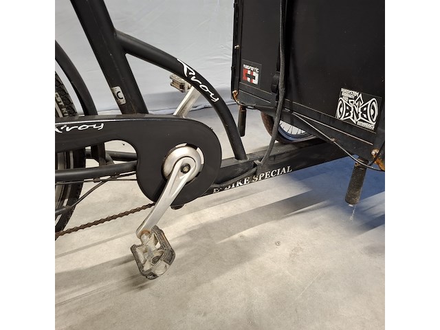 Elektrische bakfiets | driewieler, troy bikes, zwart - afbeelding 3 van  25