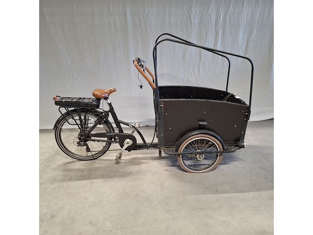 Elektrische bakfiets | driewieler, troy bikes, zwart - afbeelding 1 van  25