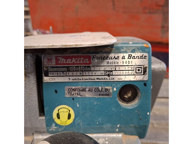 Elektrische bandschuurmachine, makita, 9401 - afbeelding 5 van  9