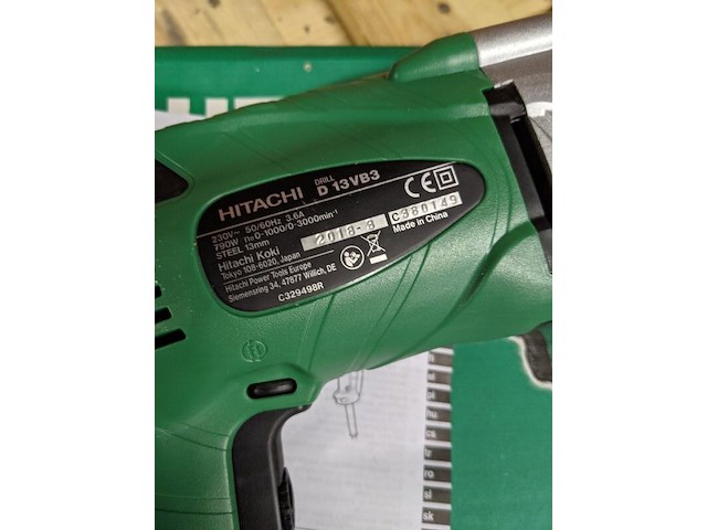 Elektrische boormachine hitachi, d13vb3 - afbeelding 3 van  4