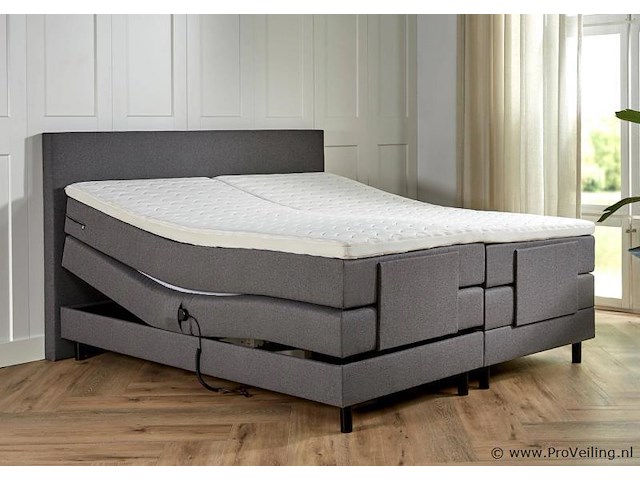 Elektrische boxspring serie verona, afmeting 180 x 200, antraciet - afbeelding 1 van  6