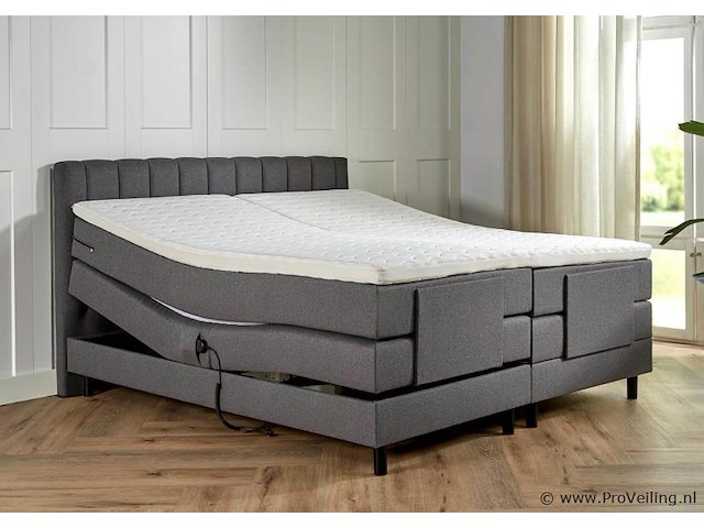 Elektrische boxspring serie vienna, afmeting 160 x 200, antraciet - afbeelding 1 van  6