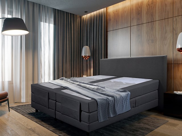 Elektrische boxspringcombinatie 180/210, m-ray, sense exclusief, antraciet - afbeelding 1 van  7