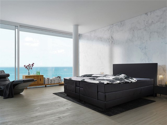 Elektrische boxspringcombinatie 180/210, m-ray, sense exclusief, zwart - afbeelding 1 van  7