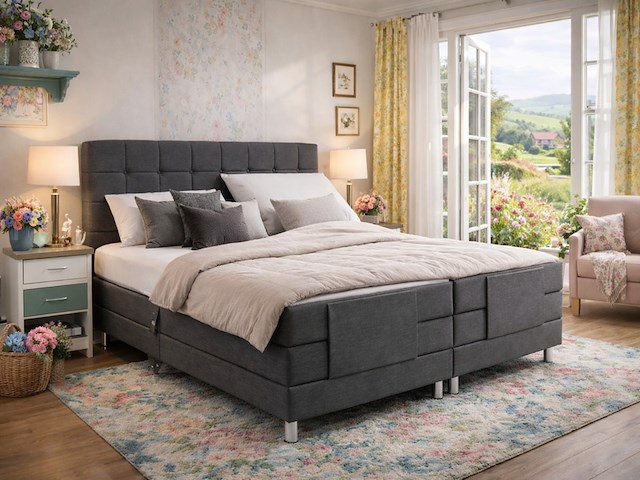 Elektrische boxspringcombinatie, m-ray, arizona, antraciet - afbeelding 1 van  8