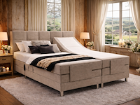 Elektrische boxspringcombinatie m-ray, dubai, beige