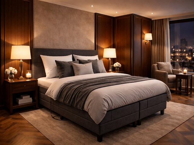 Elektrische boxspringcombinatie m-ray, sense exclusief, antraciet - afbeelding 1 van  6