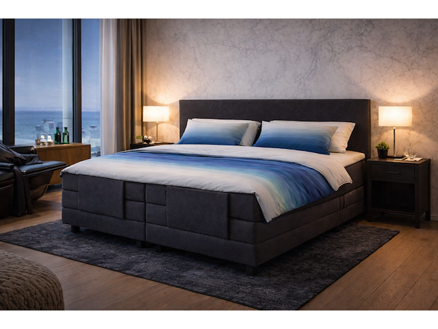 Elektrische boxspringcombinatie, m-ray, sense exclusief, zwart - afbeelding 1 van  8