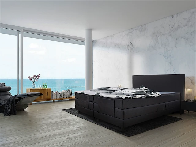 Elektrische boxspringcombinatie, m-ray, sense exclusief, zwart - afbeelding 1 van  8