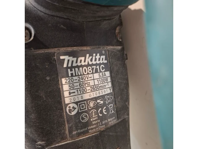 Elektrische breekhamer, makita, hm0871c, 2018 - afbeelding 4 van  6