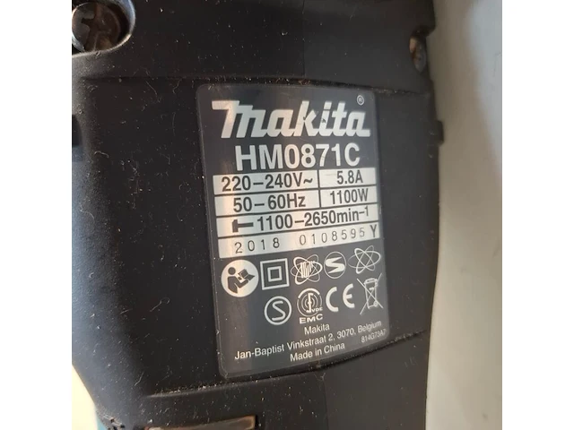 Elektrische breekhamer, makita, hm0871c, 2018 - afbeelding 4 van  5