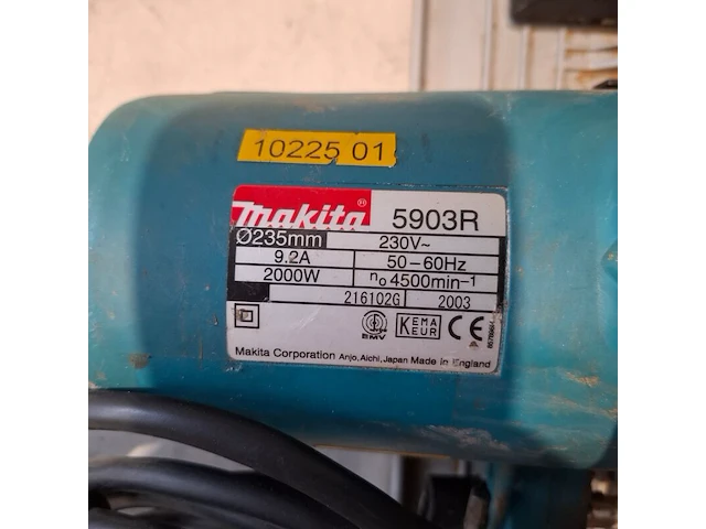 Elektrische cirkelzaag, makita, 5903r, 2003 - afbeelding 5 van  5