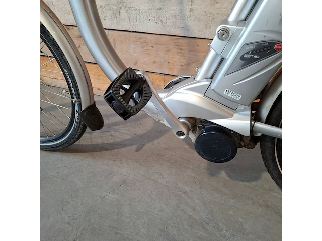 Elektrische damesfiets, flyer, c5, grijs / chroom - afbeelding 3 van  15
