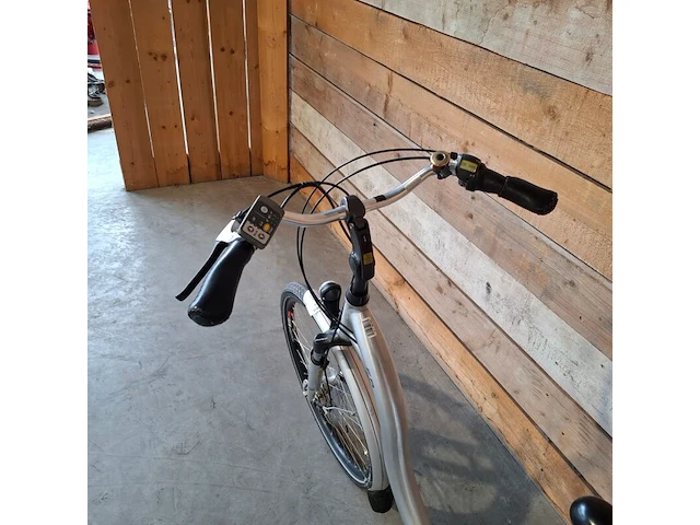 Elektrische damesfiets, flyer, c5, grijs / chroom - afbeelding 5 van  15