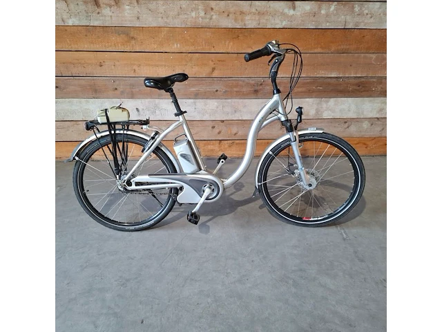 Elektrische damesfiets, flyer, c5, grijs / chroom - afbeelding 1 van  15