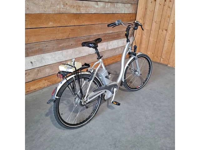Elektrische damesfiets, flyer, c5, grijs / chroom - afbeelding 9 van  15
