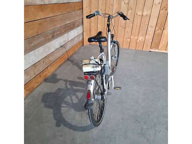 Elektrische damesfiets, flyer, c5, grijs / chroom - afbeelding 10 van  15