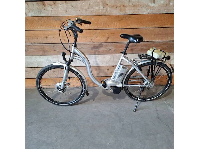 Elektrische damesfiets, flyer, c5, grijs / chroom - afbeelding 11 van  15