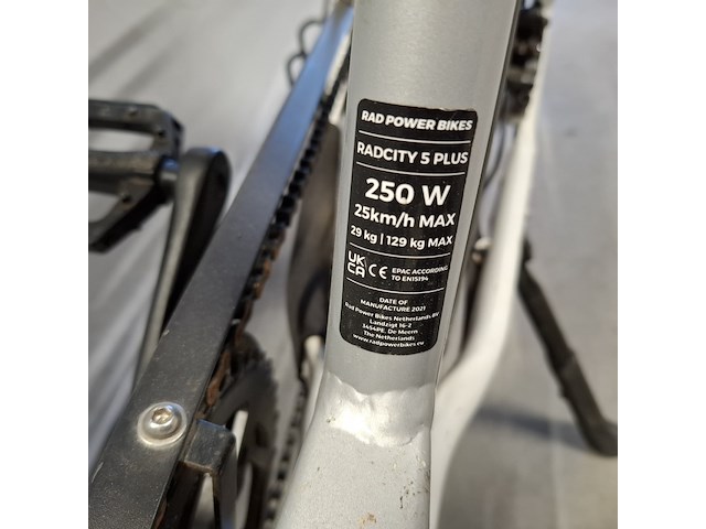 Elektrische damesfiets, rad power bikes, radcity 5 plus, wit / zwart - afbeelding 16 van  23