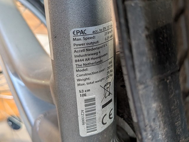 Elektrische damesfiets, sparta, a-lane r5e, 2019 - afbeelding 7 van  15