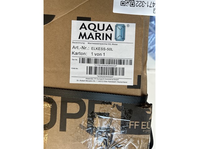 Elektrische doorstroomboiler, 50 liter, 220-240 v, 1,5 kw aquamarin, elkess-50l - afbeelding 4 van  4