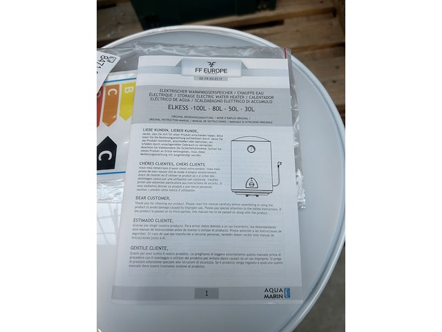 Elektrische doorstroomboiler aquamarin - afbeelding 5 van  5