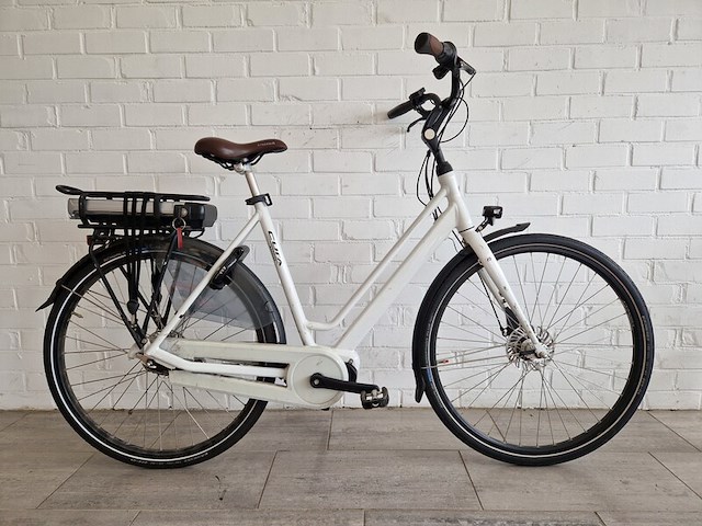 Elektrische fiets, batavus , cura, wit, 2021 - afbeelding 2 van  9