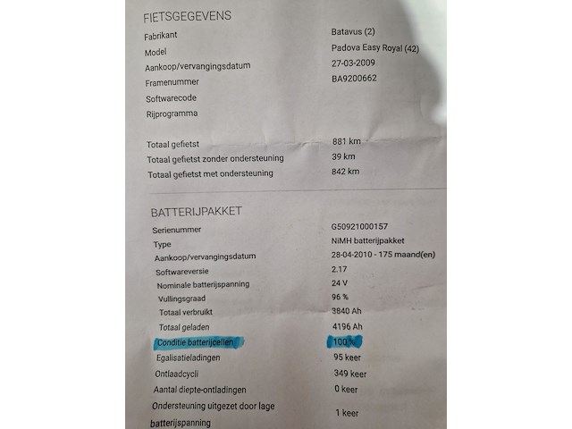 Elektrische fiets, batavus, padova royal 61 cm, zwart - afbeelding 15 van  22