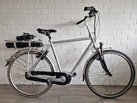 Elektrische fiets / e-bike, batavus, stream, grijs / chroom