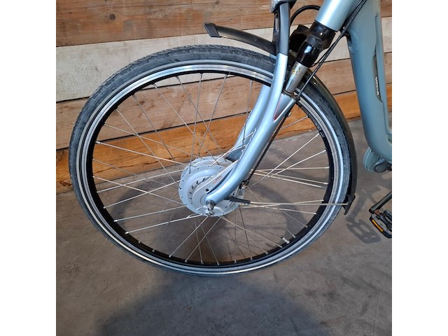 Elektrische fiets / e-bike, batavus, wayz, lichtblauw - afbeelding 4 van  26