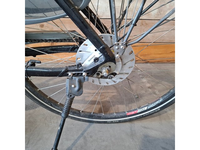 Elektrische fiets / e-bike, flyer, middenmotor, zwart - afbeelding 26 van  27