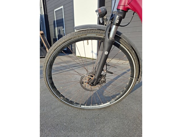 Elektrische fiets, victoria, rood - afbeelding 3 van  15
