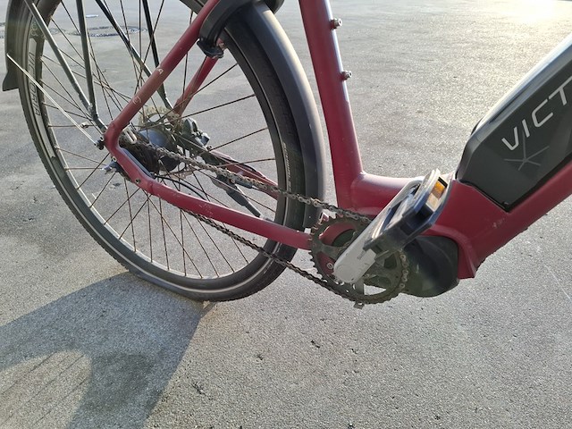 Elektrische fiets, victoria, rood - afbeelding 10 van  15