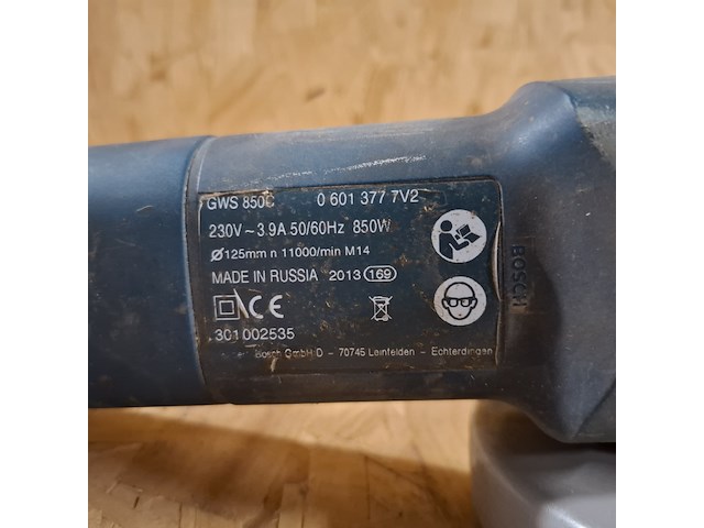Elektrische haakse slijper, bosch, gws 850c, 2013 - afbeelding 6 van  9